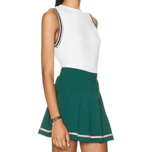 Uniforme de tenis profesional para mujer, con falda, top y pantalones cortos, de secado rápido, tela suave, para entrenamiento y rendimiento en cancha. - Product Image 4