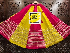 Chaniya de seda romana premium con tela para blusa de doble color y diseño Kali, ropa festiva Navratri para mujer - Product Image 2