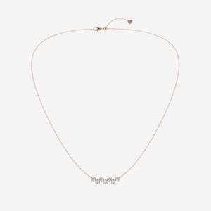 Colgante de Cadena con Siete Piedras de Diamante Cultivado en Laboratorio, Corte Princesa, 1 34 Ctw, Joyería Elegante y Brillante para Mujer - Product Image 2