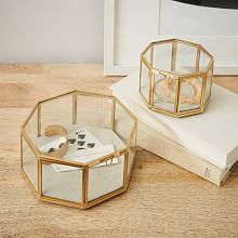 Metal & Glass Storage Boxes With Metal Frame For Jewelry Organizers And Storage Use Customized Glass Jewelry Boxes - Product Image 2