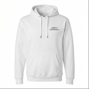 เสื้อสเวตเชิ้ตมีฮู้ดผู้ชาย North Approach สีขาว ผ้าฝ้ายเฟรนช์เทอร์รี่ มีกระเป๋า สไตล์ลำลอง ใส่ได้ทุกวัน ทรงปกติ สำหรับฤดูใบไม้ร่วง - Product Image 1