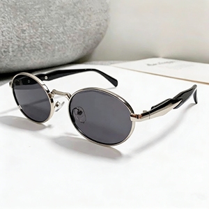 2025 Round <b>Sunglasses</b> Retro Metal Glasses Fashion Women Casual Sunscreen <b>Sunglasses</b> - Product Image 3