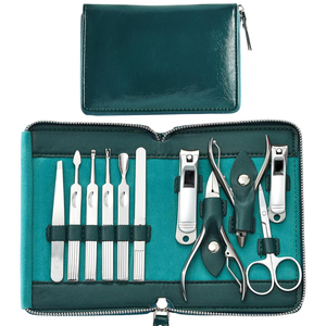 Stainless Steel <b>Manicure</b> Set Professional Nail Clipper <b>Kit</b> Portable Leather Case Pedicure Tools for Fingernail & Toenails - Product Image 3