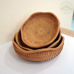 ถาดเก็บของ/เขียงไม้ไผ่ทอมือสไตล์โมเดิร์น ผลิตในเวียดนาม เป็นมิตรกับสิ่งแวดล้อม ระดับหรูหรา ขนาดสั่งทำได้ สำหรับใช้ในครัว ใส่ขนมปัง - Product Image 6