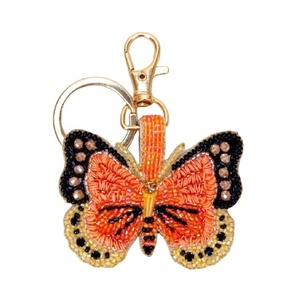 Glass Beaded Butterfly Keychain Bag Charm Hold to <b>Keys</b> or Bag Charm Handmade Beaded <b>Key</b> <b>Chains</b> for Girls Gifted Accessory - Product Image 1