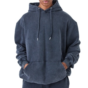 Cosy Luxury Custom Acid washed hoodie Drop Shoulder Hoodies pour homme 100% coton surdimensionné de haute qualité Heavyweight Faded Hoodie - Product Image 1