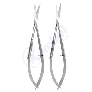 Tijeras Profesionales para Cejas de Acero Inoxidable con Diseño de Resorte, Hoja Recta y Curva, Tijeras para Manicura - Product Image 4