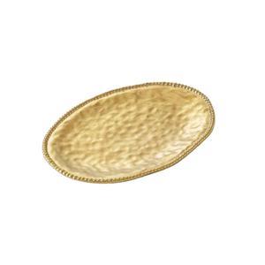 Plateau de luxe de forme ovale, fournitures pour hôtels et restaurants, plateaux décoratifs, décoration du Ramadan et de l'Aïd, plateau doré, grand plat, décoration de mariage - Product Image 1