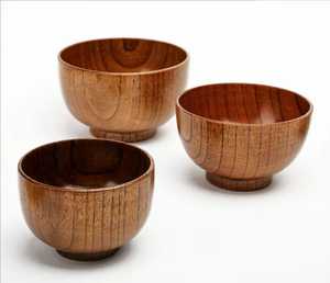 Classic Low Profile Acacia Wood Bowl Handcrafted Natural Round Wooden Serving Bowl Eco Friendly Sustainable Tableware <b>Kitchen</b> - Product Image 6