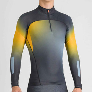 <b>Men's</b> Gradient <b>Long</b> <b>Sleeve</b> <b>Cycling</b> <b>Jersey</b> Sweat-Wicking Breathable Quick Dry Active Stretch Sport Top Adult Wear - Product Image 4