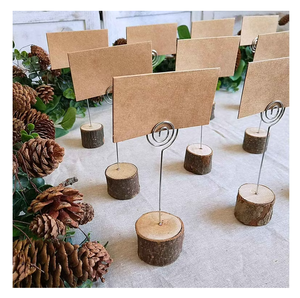 Wood And Metal Place Numbers <b>Card</b> Holder Display Menu <b>Card</b> Wedding Restaurant <b>Table</b> Number <b>Card</b> Holder for Wedding - Product Image 6