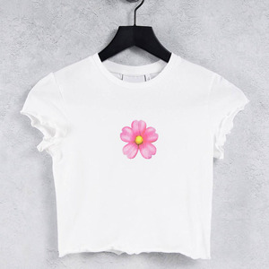 เสื้อครอปแฟชั่นสตรีทสไตล์สำหรับวัยรุ่น ทันสมัย ใส่สบาย แขนสั้น - Product Image 1