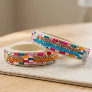 Ensemble de 2 bracelets en laque Mosaic Bloom - Product Image 6