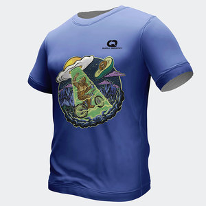 T-shirt graphique pour homme de haute qualité, coupe classique, polyester/coton, uni, streetwear, col rond, manches courtes, décontracté, été - Product Image 3