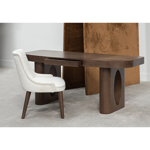 Table à manger moderne de style mid-century en teck de luxe avec pieds ovales découpés, mobilier stable pour la maison et l'hôtellerie - Product Image 4