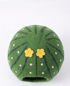 Cama de Fieltro Verde Premium para Gatos, Cueva Acogedora para Mascotas de Interior, Casa Hecha a Mano con Lana Natural Transpirable y Extraíble para Gatos y Gatitos - Product Image 3