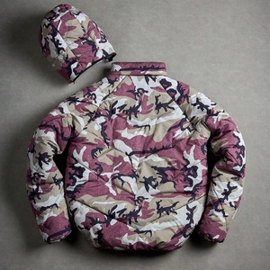 2026 OEM Designer Canvas Camouflage Print Bubble Winter <b>Thermal</b> Padded Breathable Eco-Friendly Puffer Hooded Jackets for <b>Men</b> - Product Image 4