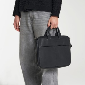 Stylish Premium Black Leather <b>Briefcase</b> for Men with Executive Office Laptop Carry Design Wholesale Supplier - Product Image 3