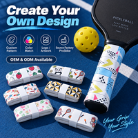 Bande adhésive plate en PU personnalisée avec impression, personnalisation du logo OEM ODM pour accessoires de raquettes de tennis, badminton et pickleball