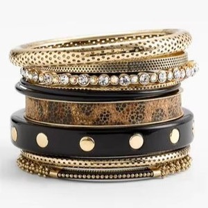 High Quality Elegant Women's Multi Color Brass And Resin Bangle Set for Wedding & Anniversary Parties - Product Image 5