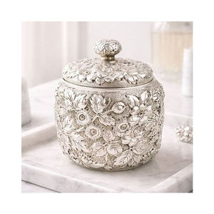 Exclusive Sale on Vintage <b>Silver</b> Handcrafted Leak-Proof Eco-Friendly Storage Jar with Flip <b>Top</b> Lid for Kitchen Home Decor - Product Image 1