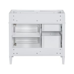 Mobile Bagno Moderno da 36 Pollici Senza Piano, Struttura in Legno Massello con 2 Cassetti a Ribalta e 2 Cassetti Standard - Product Image 5