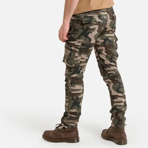 Woodland Camouflage Cargo Pants <b>Ripstop</b> Stretch Twill Slim Fit Lightweight Breathable Blank Cargo Pants - Product Image 2
