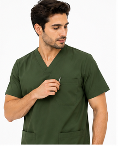 mens doctor nursing <b>scrub</b> set <b>jogger</b> pants breathable stretch medical uniform hospital work clothes custom logo professional - Product Image 4
