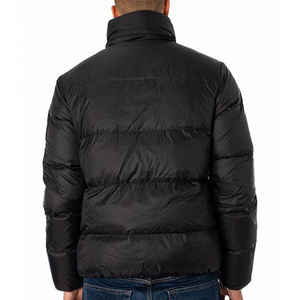 Chaqueta Acolchada con Capucha para Hombre, Negra, Impermeable, Cortavientos, Relleno de Algodón, Cierre de Cremallera, Abrigo Casual de Invierno, Corte Regular, Camuflaje - Product Image 3