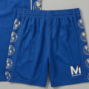 Ensemble d'uniformes de basketball pour hommes, maillot et short en mesh respirant, vêtements de sport pour l'entraînement, vêtements d'équipe, logo personnalisé, Maluza Industries - Product Image 3