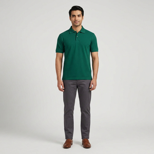 Camisa Polo para Hombre, Cuello de Canalé de Algodón Premium, Manga Corta, Ropa Casual de Oficina, Fabricante de Ropa OEM ODM - Product Image 1
