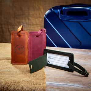 Personalized Travel Luggage Tags Genuine Leather Bag Tags Privacy Cover Suitcase Name Labels Custom Set LMP-0211 - Product Image 6