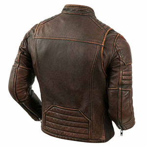 Chaqueta de Cuero para Hombre de Alta Calidad, Suave, con Cierre Completo, Casual, Cómoda, Duradera, a la Moda, Corte Regular, para Uso Diario - Product Image 2