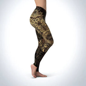 Leggings de yoga taille haute pleine longueur avec motif camouflage en Spandex et Polyester, extensibles dans les quatre sens, taille élastique sans couture - Product Image 4