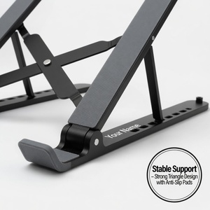 Support portable réglable pour ordinateur portable, ergonomique, pliable, ventilé, pour ordinateurs portables de 10 à 15,6 pouces, support de rehaussement, produit OEM - Product Image 3