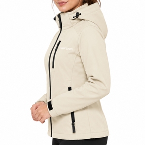 Chaqueta Softshell con Capucha para Mujer, Ligera, con Cierre Completo, Diseño Personalizado, Bolsillo Frontal Seguro - Product Image 3