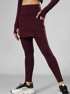 Women High Waist Tennis Leggings Athletic <b>Skirt</b> Leggings For Women Women Yoga Skort Pants Fitness Skirted Tights - Product Image 1