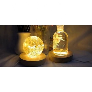 Wholesale Handcrafted Wooden Stand For Crystal Spheres With <b>LED</b> Light Feng Shui Gemstone Decoration For Wedding Christmas Decor - Product Image 3