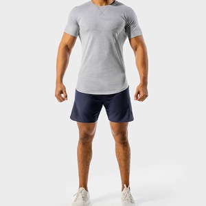 T-shirt de fitness à manches courtes pour homme, vente en gros, compression, entraînement, jogging, gym - Product Image 3