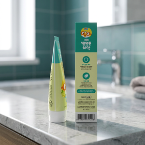 Dentifrice pour enfants Pororo 90g saveur melon sans fluorure, dioxyde de silicium, vitamine E, pour usage domestique, taille standard, boîte en carton - Product Image 2
