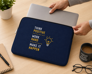 Funda para Portátil de Lona de Algodón de 15.6 Pulgadas con Cierre de Cremallera, Ligera, Duradera, Ecológica, para Protección Diaria del PC de Oficina, Color Azul - Product Image 5