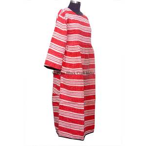 Nuevo vestido maxi Kantha hecho a mano, vestido largo Kantha Quilt, vestido étnico indio hecho a mano, 100% algodón, vestido maxi Kantha para mujer - Product Image 5