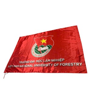 Drapeau Rectangulaire en Satin du Groupe FLC, Université Nationale Vietnamienne de Foresterie, avec Mât en Aluminium, Imprimé en Sérigraphie, Durable pour l'Extérieur - Product Image 5