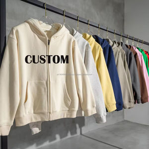 เสื้อฮู้ดเด็กแบบซิป สั่งทำได้ พิมพ์ลายได้ ผ้าคุณภาพสูง 365gsm ผ้าฝ้าย 87% โพลีเอสเตอร์ 13% ทรงหลวม ไม่มีลาย - Product Image 2