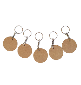 Best Quality MDF Keychain Round Shape Promotional Gift Custom Logo <b>Keyrings</b> Sublimation MDF - Product Image 4