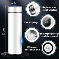 Thermos intelligent numérique 500 ml en acier inoxydable avec affichage LED de la température, bouteille isotherme avec infuseur à thé