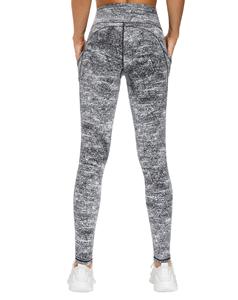 Leggings taille haute unis pour femmes, extensibles, respirants, écologiques, en Spandex/Polyester, longueur intégrale, pour le yoga et l'entraînement - Product Image 5