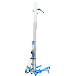 Plataforma elevadora manual de aleación de aluminio con eslinga de cable de acero, capacidad de carga de 350 kg, máquina móvil para el manejo de materiales - Product Image 2