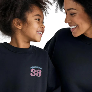 Sweat-shirts noirs assortis pour la famille, en molleton doux, col rond, manches longues, vêtements décontractés pour l'hiver, vêtements de mode - Product Image 5