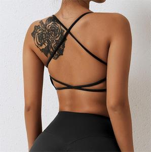 Vêtements de sport de yoga en nylon et élasthanne de haute qualité, conçus sur mesure, soutien-gorge de sport pour femmes - Product Image 2
